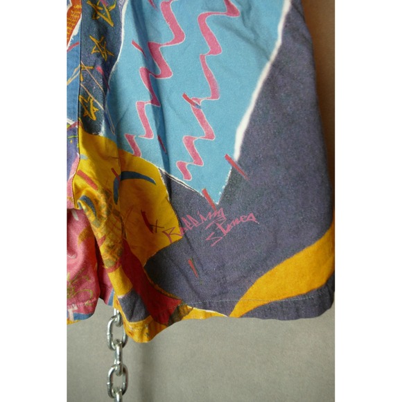 RS No 9 Carnaby Rolling Stones Men's Abstract Print Shorts Elastic Waist Size M - Picture 6 of 9